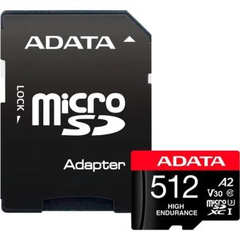 ADATA High Endurance 512 GB microSDXC, Speicherkarte (UHS-I U3, Class 10, V30, A2)